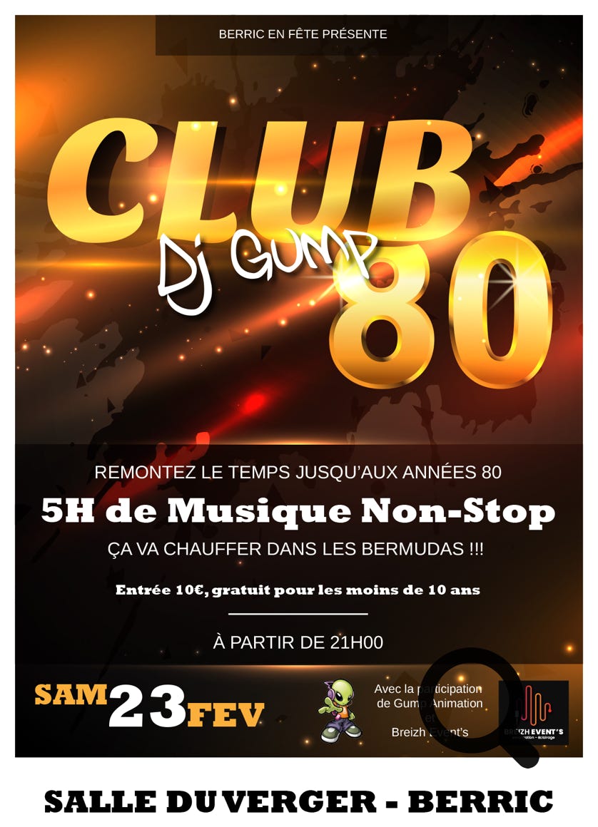 Soirée années 80 à Berric